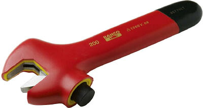 バーコ 1000Ｖ完全絶縁仕様モンキーレンチ 250ｍｍ【8073VLT】(防爆・絶縁工具・レンチ・スパナ（絶縁）)【送料無料】