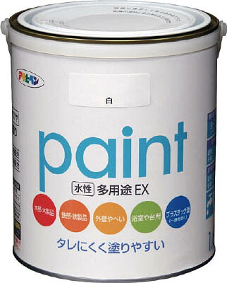 アサヒペン 水性多用途ＥＸ 1．6Ｌ 白【459619】(塗装・内装用品・塗料)【送料無料】