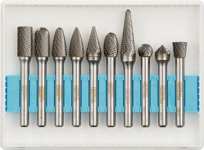 ＴＲＵＳＣＯ 超硬バーセットＣシリーズ 軸6ｍｍ 刃径9．5ｍｍ 10本セット【TB-C095-10S】(研削研磨用品・超硬バー)【送料無料】