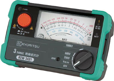 ＫＹＯＲＩＴＳＵ 3レンジアナログ絶縁抵抗計【KEW3432】(計測機器・電気測定器)【送料無料】