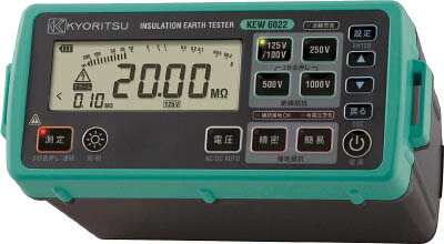 ＫＹＯＲＩＴＳＵ デジタル絶縁・接地抵抗計（スタンダードモデル）【KEW6022】(計測機器・電気測定器)(代引不可)【送料無料】｜リコメン堂