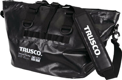 ＴＲＵＳＣＯ 防水ターポリントートバッグ Ｌサイズ ブラック【TTBL-BK】(工具箱・ツールバッグ・ツールホルダ・バッグ)【送料無料】｜リコメン堂