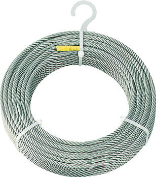 ＴＲＵＳＣＯ ステンレスワイヤロープ Φ4ｍｍＸ50ｍ【CWS-4S50】(建築金物・工場用間仕切り・ワイヤロープ)【送料無料】