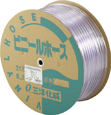 サンヨー 透明ホース10×12 100ｍドラム巻【TM-1012D100T】(ホース・散水用品・ホース)【送料無料】