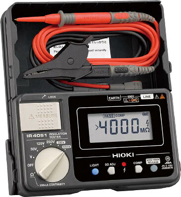 HIOKI 5レンジ絶縁抵抗計 ハードケースモデル【IR4051-10】(計測機器・電気測定器)【送料無料】|リコメン堂