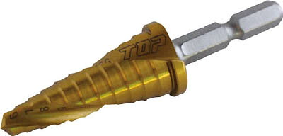 ＴＯＰ 電動ドリル用六角シャンクスパイラルステップドリル ゴールドタイプ【ESD-616SG】(穴あけ工具・ステップドリル)【送料無料】