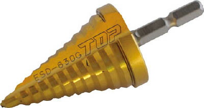 ＴＯＰ 電動ドリル用ステップドリル 11段 6～30ｍｍ ゴールドタイプ【ESD-630G】(穴あけ工具・ステップドリル)【送料無料】