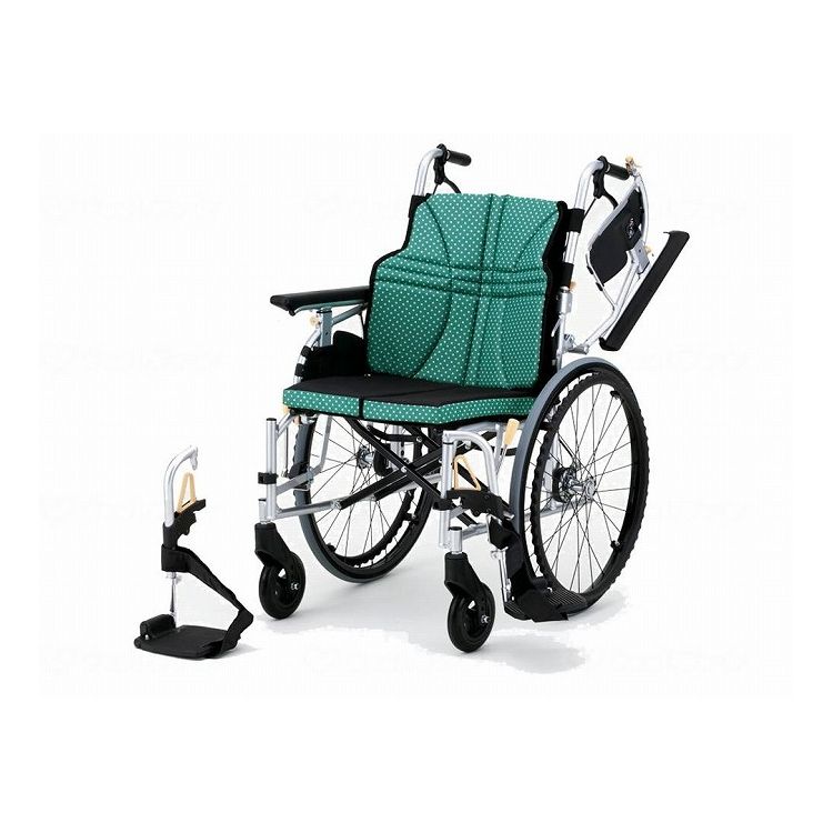 日進医療器 ウルトラシリーズ 多機能型自走 NA U2W・BG グリーン 45 NA-U2W・BG(代引不可)【送料無料】