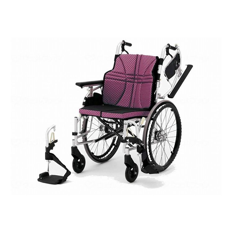 日進医療器 ウルトラシリーズ 多機能型自走 NA U2W・BG ワイン 45 NA-U2W・BG(代引不可)【送料無料】|リコメン堂