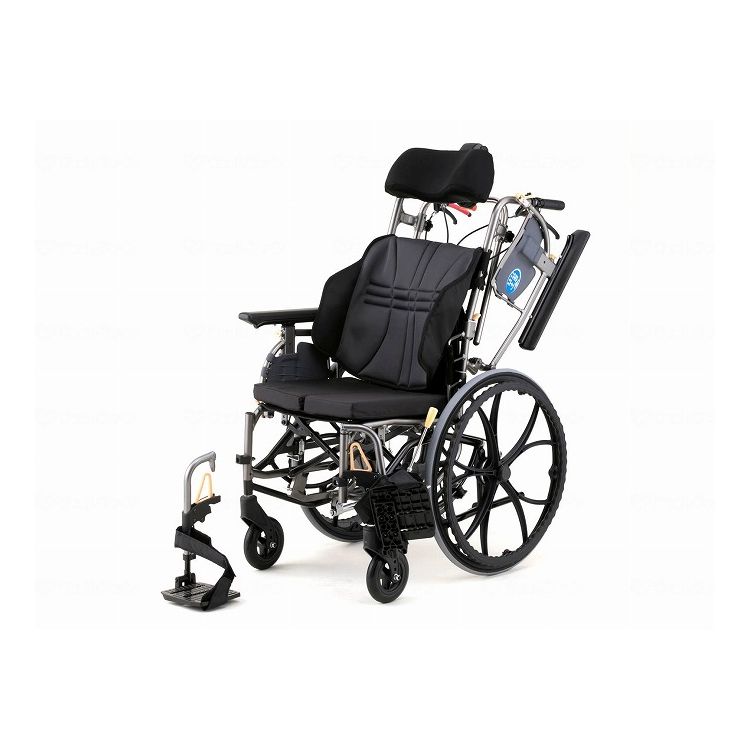日進医療器 座王X ティルト自走型 NA XF7 ブラック 座幅40 前座42cm NA-XF7(代引不可)【送料無料】|リコメン堂