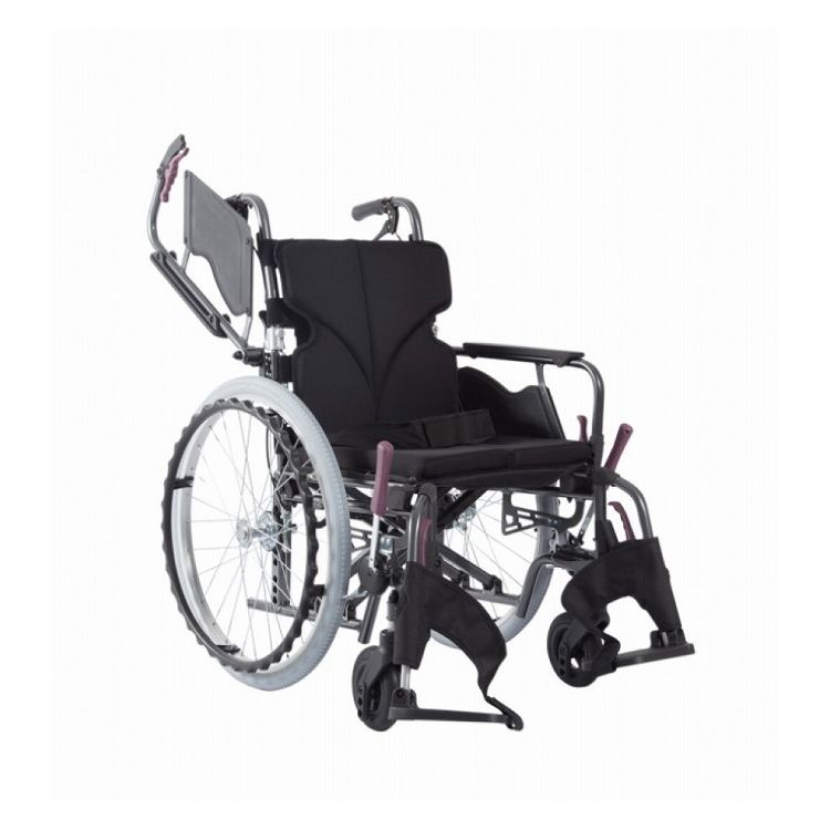 カワムラサイクル モダンBstyle 自走用 22インチ中・高床 No.19黒(ポリエステル) 座幅40-前座47cm 車いす 車椅子 車イス キャリー 車 移動 介護 補助(代引不可)【送料無料】｜リコメン堂