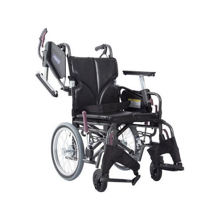 カワムラサイクル モダンCstyle 介助用 16インチ中・高床 エコブラック(No.88) 座幅40-前座47cm 車いす 車椅子 車イス キャリー 車 移動 介護 補助(代引不可)【送料無料】｜リコメン堂