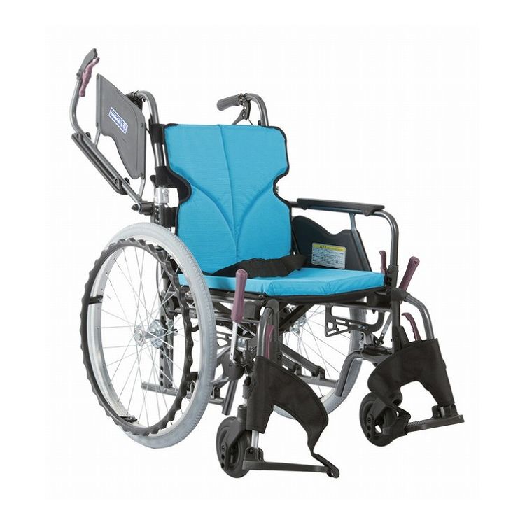 カワムラサイクル モダンBstyle 自走用 22インチ中・高床 紫チェック(A11) 座幅38-前座47cm KMD-B22-38-SH(代引不可)【送料無料】