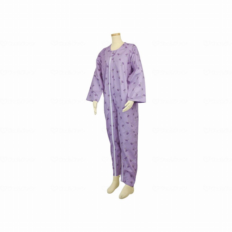 幸和製作所 テイコブ エコノミー上下続き服 花柄パープル S 307020_2037_S(代引不可)【送料無料】