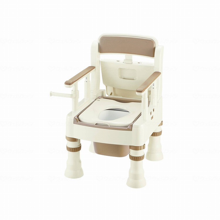 リッチェル ポータブルトイレきらくMS型 標準便座 アイボリー(代引不可)【送料無料】