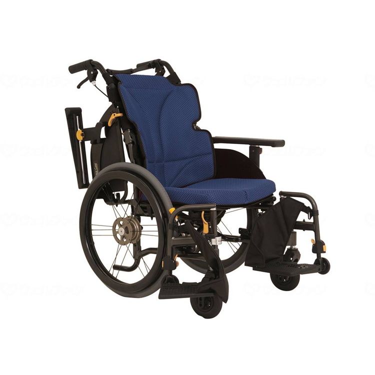 松永製作所 車椅子 車いす グレイスコア・ミニモ 自走 低床 GRC-50B M-12 ネイビー 座幅42-前座39cm(代引不可)【送料無料】｜リコメン堂