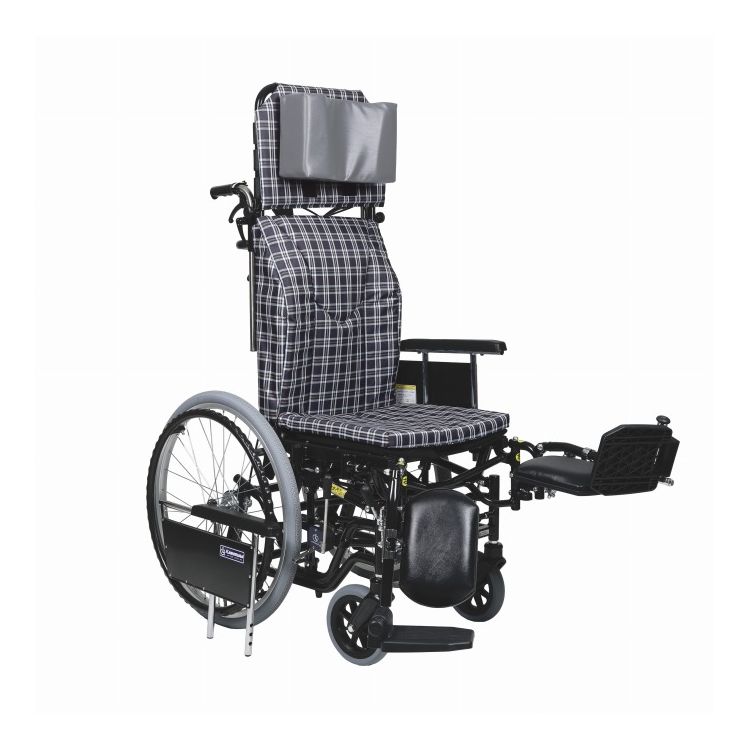 カワムラサイクル ティルティング&リクライニングKX22-42EL-II 前座高46 ブラック/濃紺チェックA13(代引不可)【ポイント10倍】【送料無料】|リコメン堂