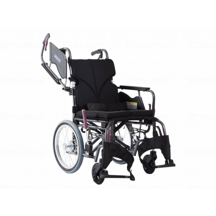 カワムラサイクル モダンBstyle 介助用 16インチ中・高床/No.19黒(ポリエステル)/座幅45-前座45cm(代引不可)【ポイント10倍】【送料無料】