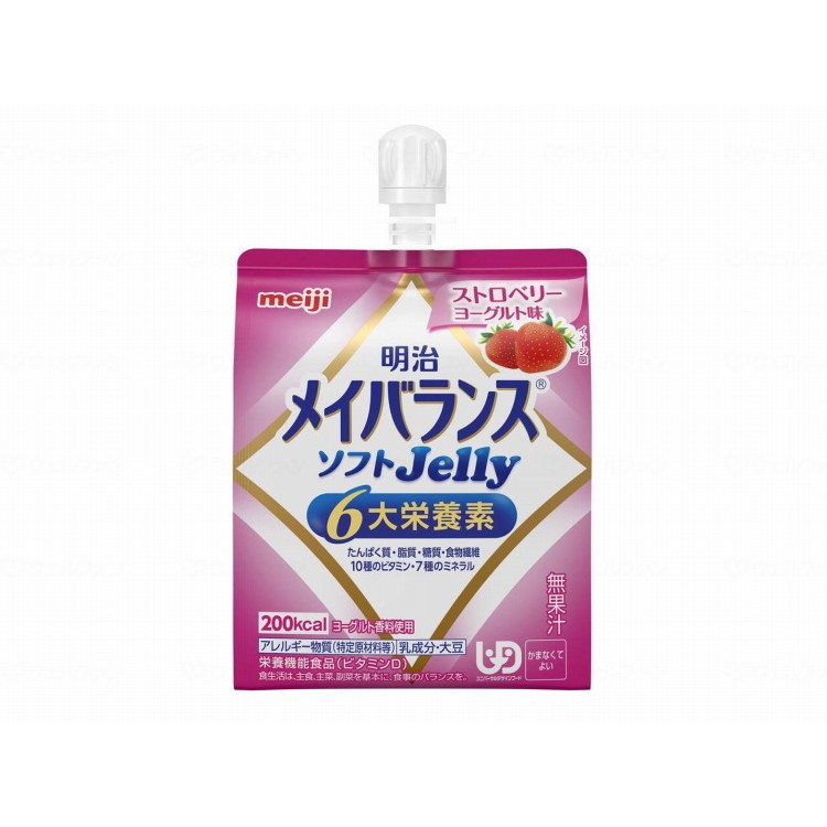明治 明治メイバランスソフトJelly/ケース/ストロベリーヨーグルト味(代引不可)【ポイント10倍】【送料無料】