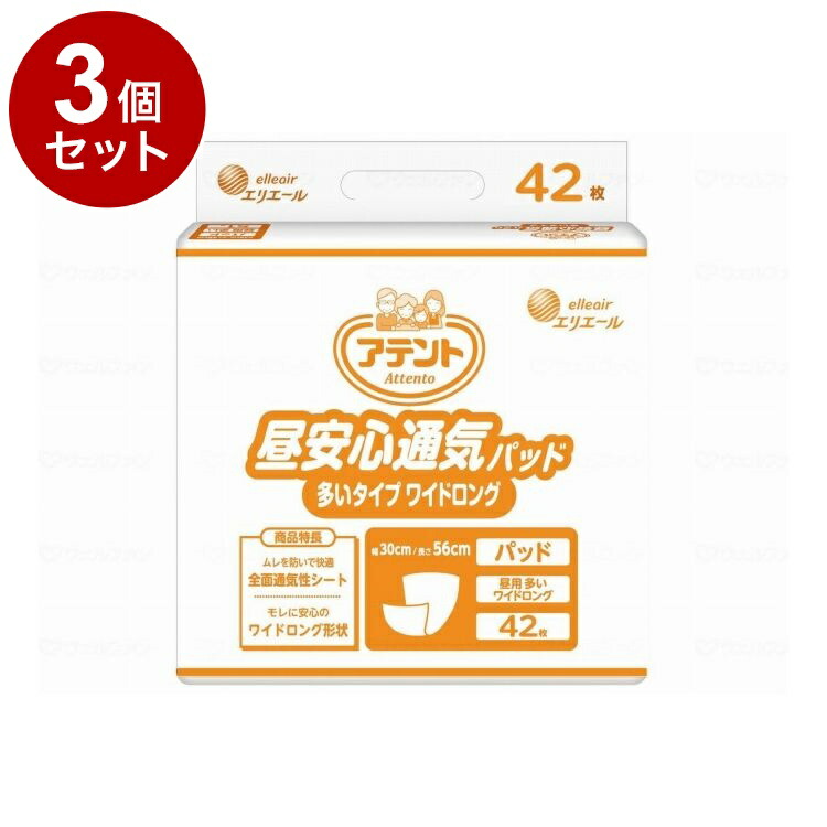 【単品3個セット】 大王製紙 G 昼安心通気パッド多いタイプワイドロング42枚 袋 多いタイプ ワイドロング 773564(代引不可)【ポイント10倍】【送料無料】