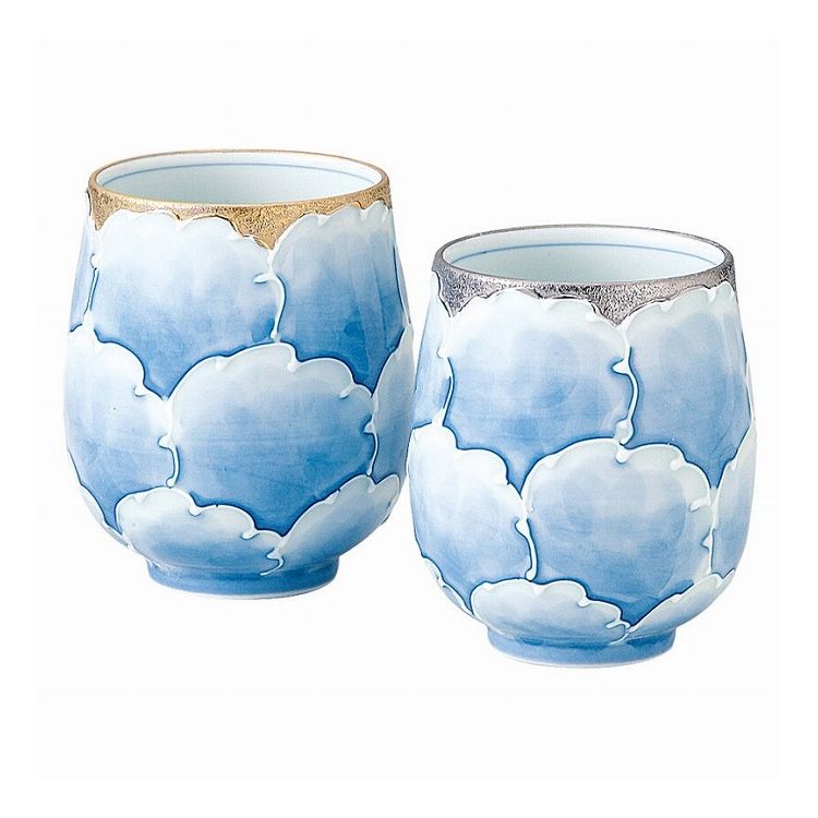 楽天市場】仙茶 湯呑 プラチナ牡丹 組湯呑 S34-10858 有田焼 プラチナ