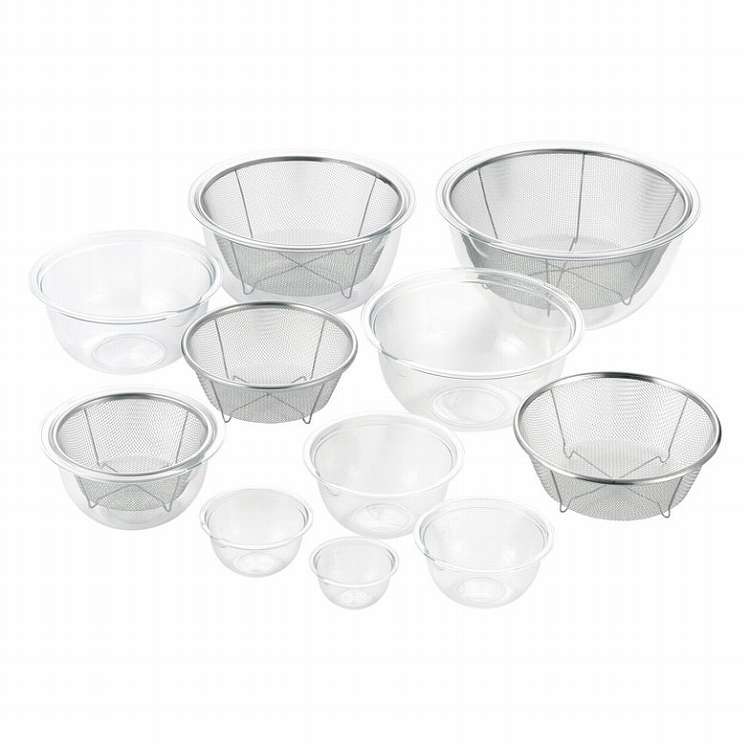 レンジボウル&ステンレスザル14点セット 4003091(代引不可)【ポイント10倍】【送料無料】｜リコメン堂