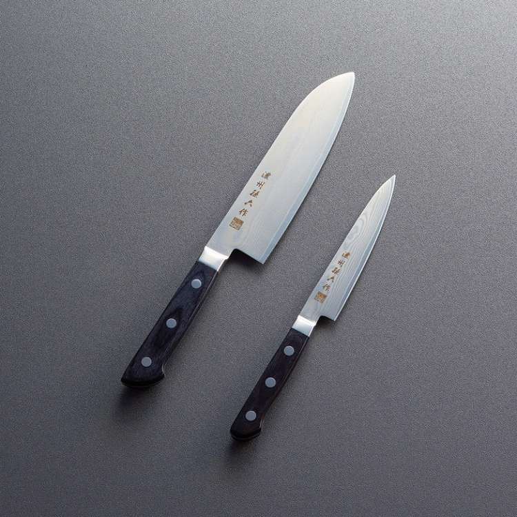 濃州孫六作 口金付ダマスカス包丁2点セット 300E(代引不可)【ポイント10倍】【送料無料】|リコメン堂