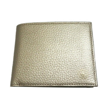 銀座村松時計店 菊紋入二つ折財布 LW-100-GD ゴールド【ポイント10倍】【送料無料】