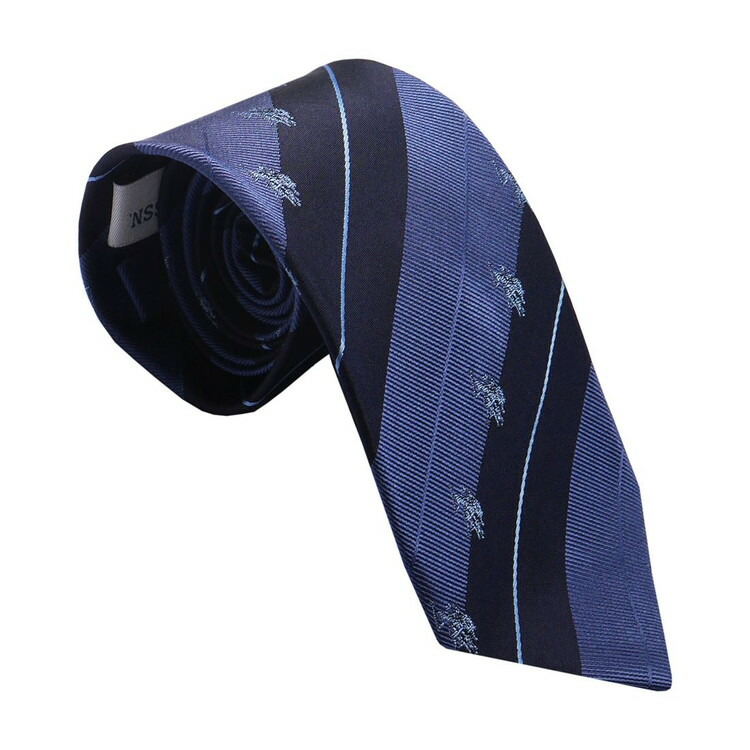 U.S.PORO ネクタイ シルク100% USPA-87 NAVY/BLUE(代引不可)【送料無料】