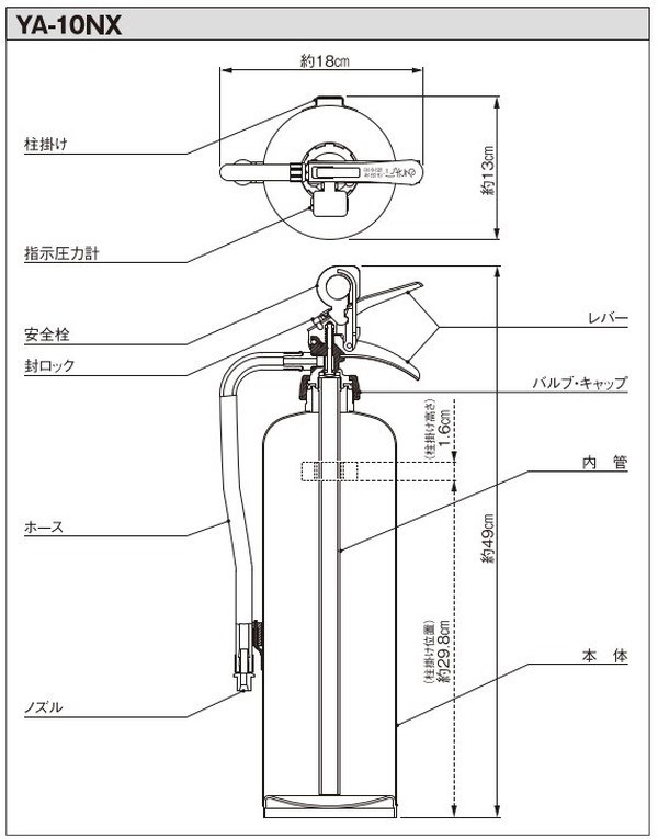 市場 ヤマトプロテック ABC消火器 業務用 家庭用 消火器 粉末 蓄圧式