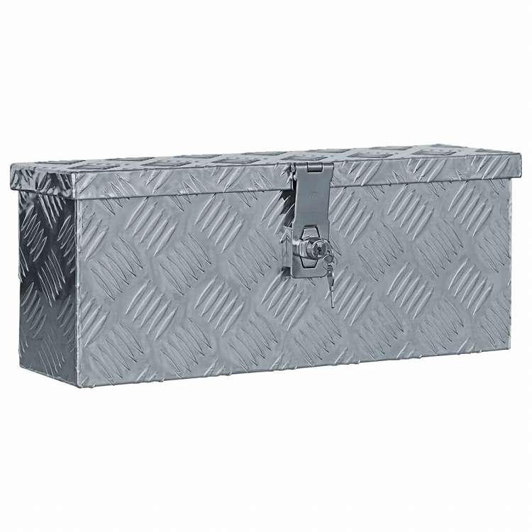 vidaXL アルミボックス 48.5x14x20cm シルバーハードウェア ハードウェアアクセサリ 工具収納・整理整頓 ツールボックス(代引不可)