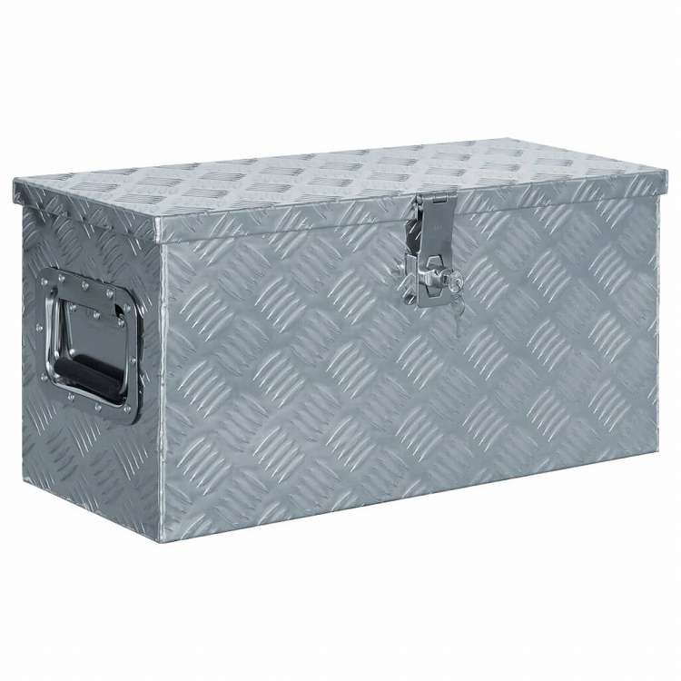 vidaXL アルミボックス 61.5x26.5x30cm シルバーハードウェア ハードウェアアクセサリ 工具収納・整理整頓 ツールボックス(代引不可)|リコメン堂
