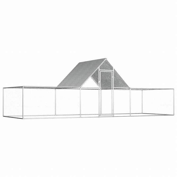 vidaXL 鶏小屋 6x2x2m 亜鉛メッキ鋼製動物&ペット用品 ペット用品 小動物用品 小動物 飼育・ケージ(代引不可)｜リコメン堂