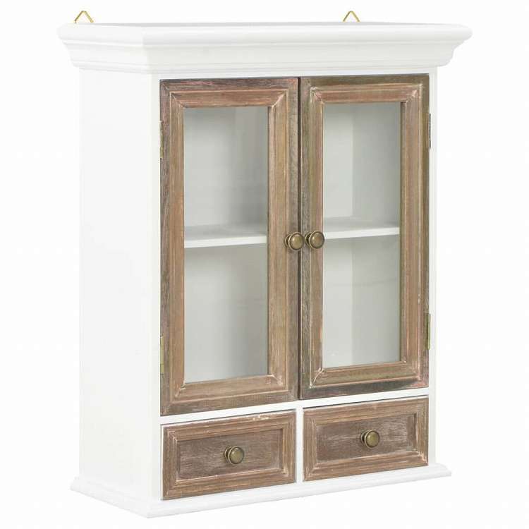 vidaXL ウォールキャビネット ホワイト 49x22x59cm エンジニアリングウッド家具 キャビネット&収納 キッチンキャビネット(代引不可)