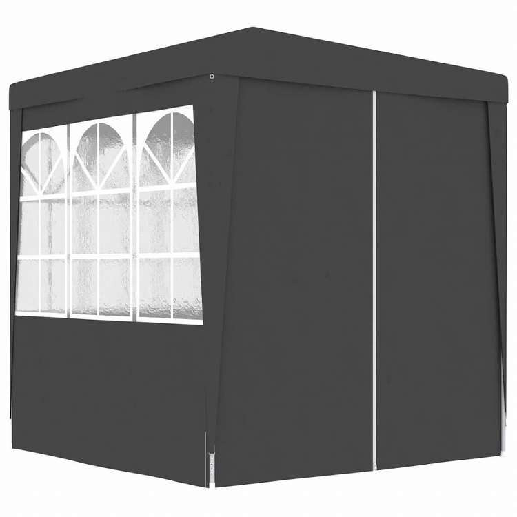 vidaXL プロ仕様 パーティーテント 側壁付き 2x2m アントラシート 90g/m2ホーム&ガーデン 芝&ガーデン アウトドアリビング アウトドアストラクチャー キャノピー・ガゼボ(代引不可)