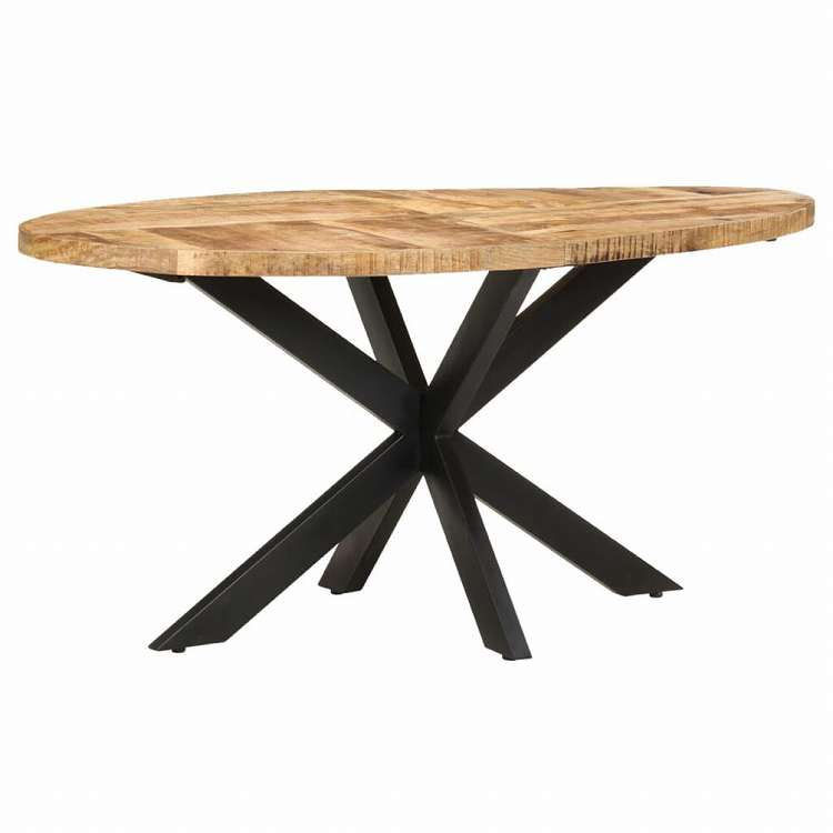 vidaXL ダイニングテーブル 160x90x75 cm マンゴー材 (粗目)家具 テーブル キッチン・ダイニングルームテーブル(代引不可) 26,483円