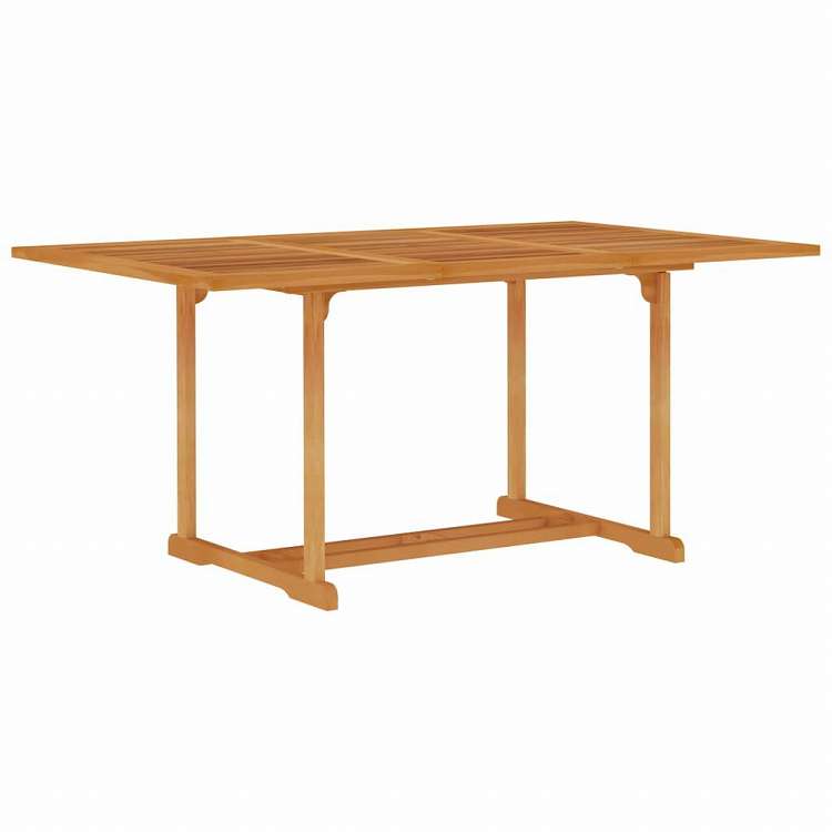 vidaXL ガーデンテーブル 150x90x75cm チーク無垢材家具 アウトドア家具 アウトドアテーブル(代引不可)