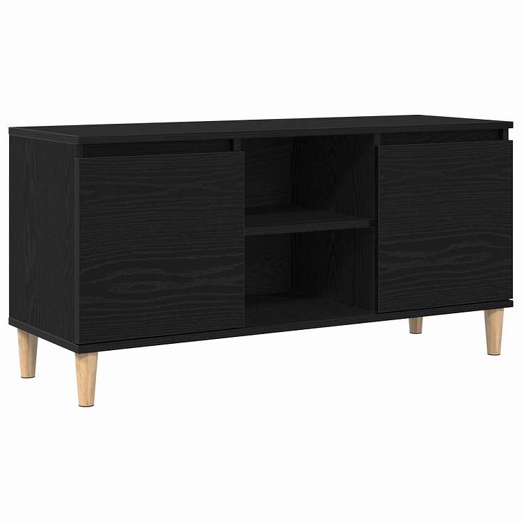 vidaXL テレビキャビネット ブラック 102 x 35 x 50 cm エンジニアリングウッド 家具 AVラック・テレビ台