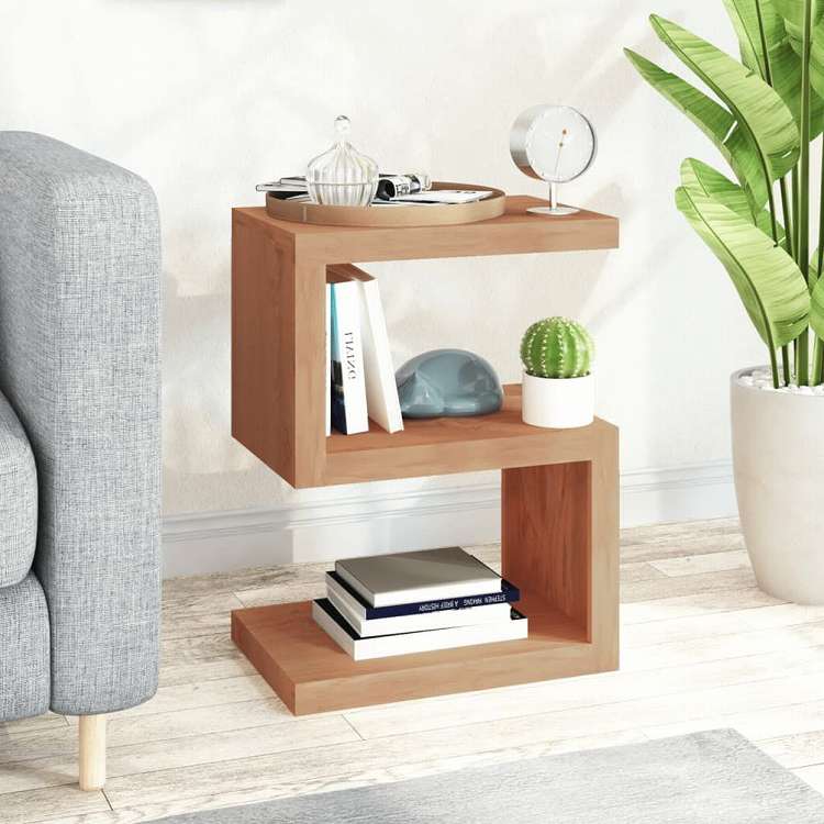 vidaXL サイドテーブル 45x30x60cm チーク無垢材家具 テーブル アクセントテーブル エンドテーブル(代引不可)