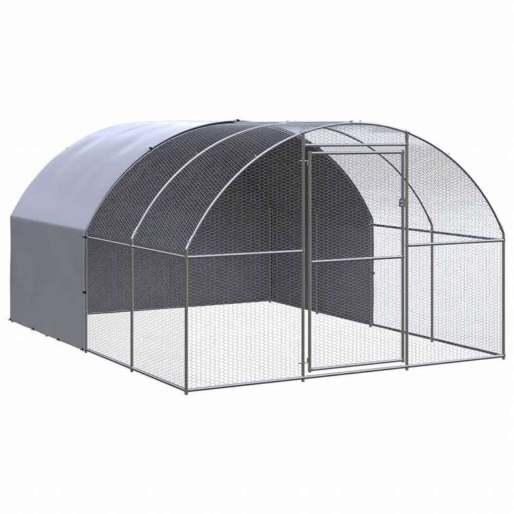 vidaXL 屋外鶏小屋 3x4x2 m 亜鉛メッキ鋼製動物&ペット用品 ペット用品 小動物用品 小動物 飼育・ケージ(代引不可)|リコメン堂