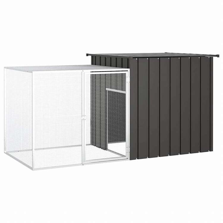 vidaXL チキンケージ アントラシート 200x91x100 cm 亜鉛メッキ鋼動物&ペット用品 ペット用品 小動物用品 小動物 飼育・ケージ(代引不可)