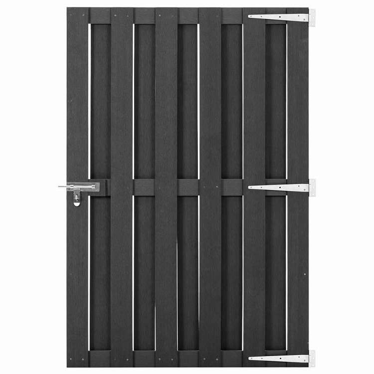 vidaXL ガーデンゲート WPC製 100x150cm グレー ハードウェア フェンス&バリア ゲート｜リコメン堂