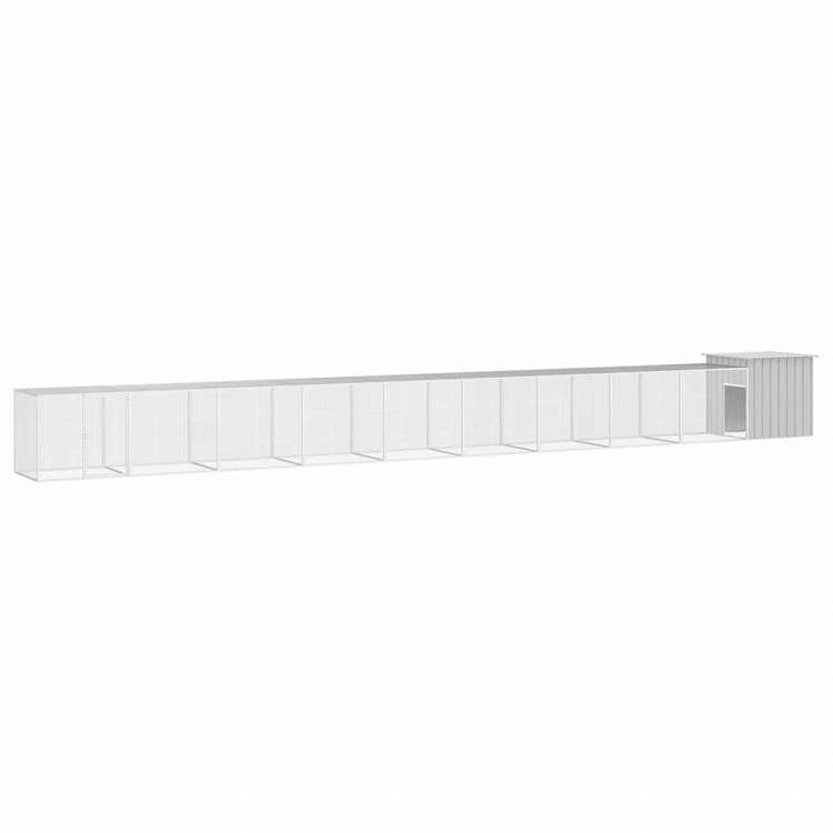 vidaXL チキンケージ グレー 1000x91x100 cm 亜鉛メッキ鋼動物&ペット用品 ペット用品 小動物用品 小動物 飼育・ケージ(代引不可)