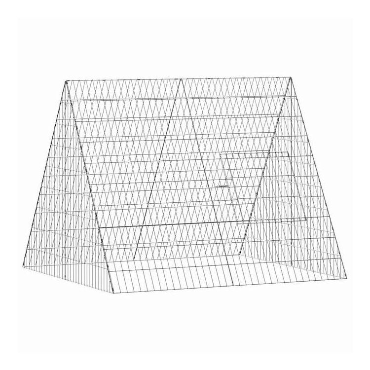 vidaXL ウサギケージ シルバー 215 x 100 x 85 cm 亜鉛めっき鋼 動物&ペット用品 ペット用品 小動物用品 小動物 飼育・ケージ(代引不可)【送料無料】