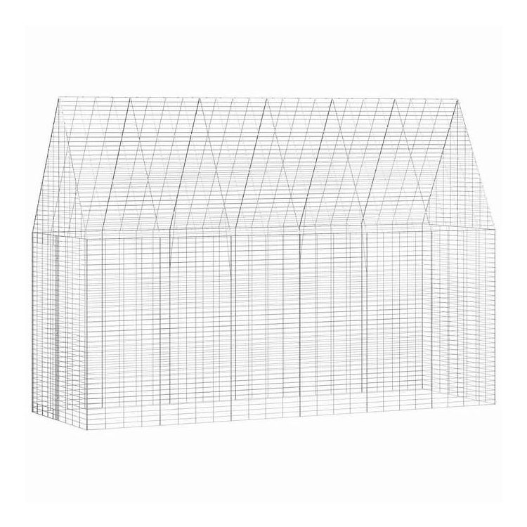 vidaXL ウサギケージ シルバー 300 x 100 x 210 cm 亜鉛めっき鋼 動物&ペット用品 ペット用品 小動物用品 小動物 飼育・ケージ(代引不可)【送料無料】