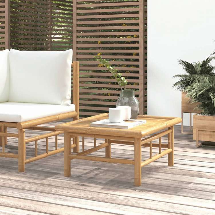 vidaXL ガーデンテーブル 65x55x30 cm 竹製家具 アウトドア家具 屋外椅子 屋外用組み合わせソファセット(代引不可)