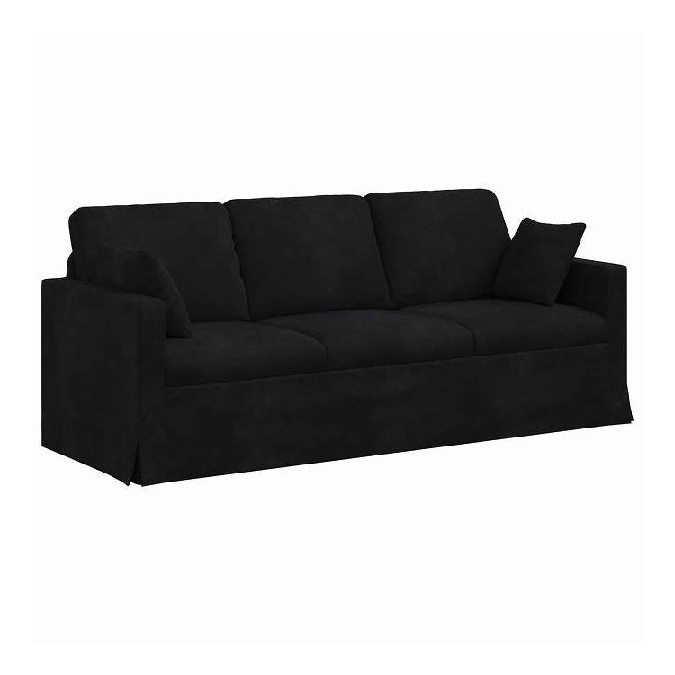 vidaXL ソファ ブラック 198 x 78 x 80 cm ベルベット 家具 ソファ(代引不可)