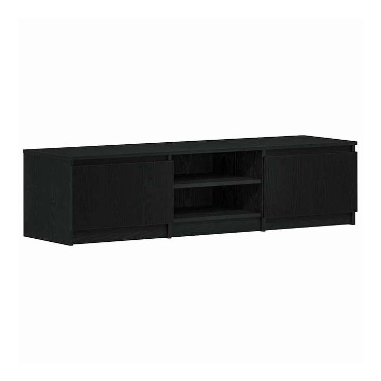 vidaXL TVキャビネット ブラックオーク 140x40x36 cm エンジニアードウッド 家具 AVラック・テレビ台(代引不可)｜リコメン堂