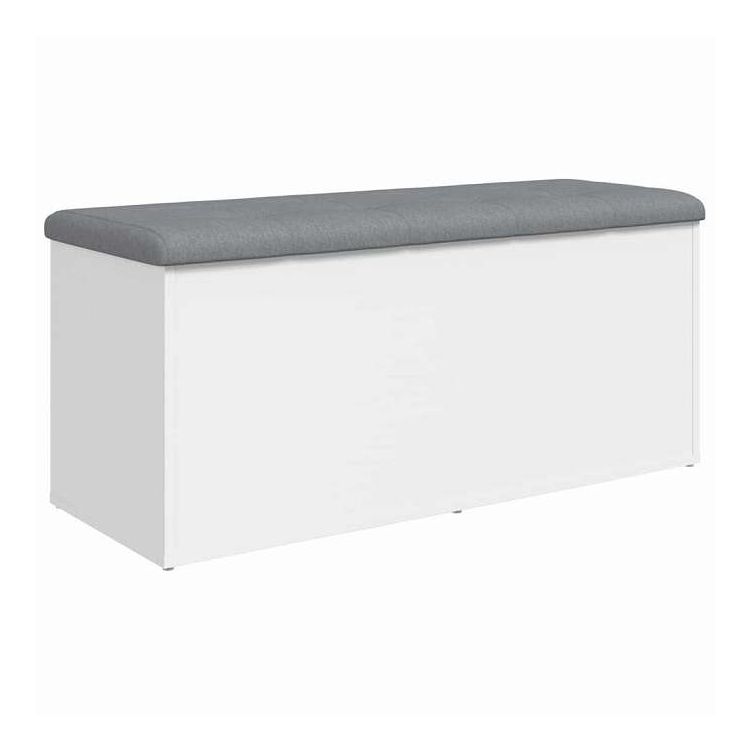 vidaXL 収納ベンチ ホワイト 102x42x45 cm エンジニアードウッド 家具 ベンチ 倉庫・通路用ベンチ(代引不可)｜リコメン堂