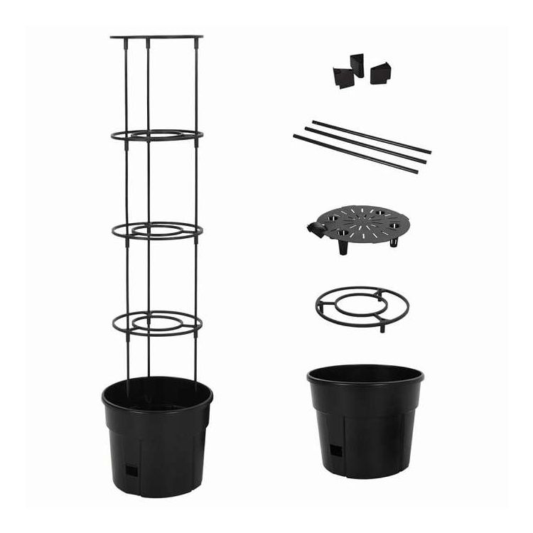 vidaXL トマト栽培機 アンスラサイト O29.5x115 cm ポリプロピレン ホーム&ガーデン 芝&ガーデン ガーデニング 鉢植え・プランター(代引不可)【送料無料】